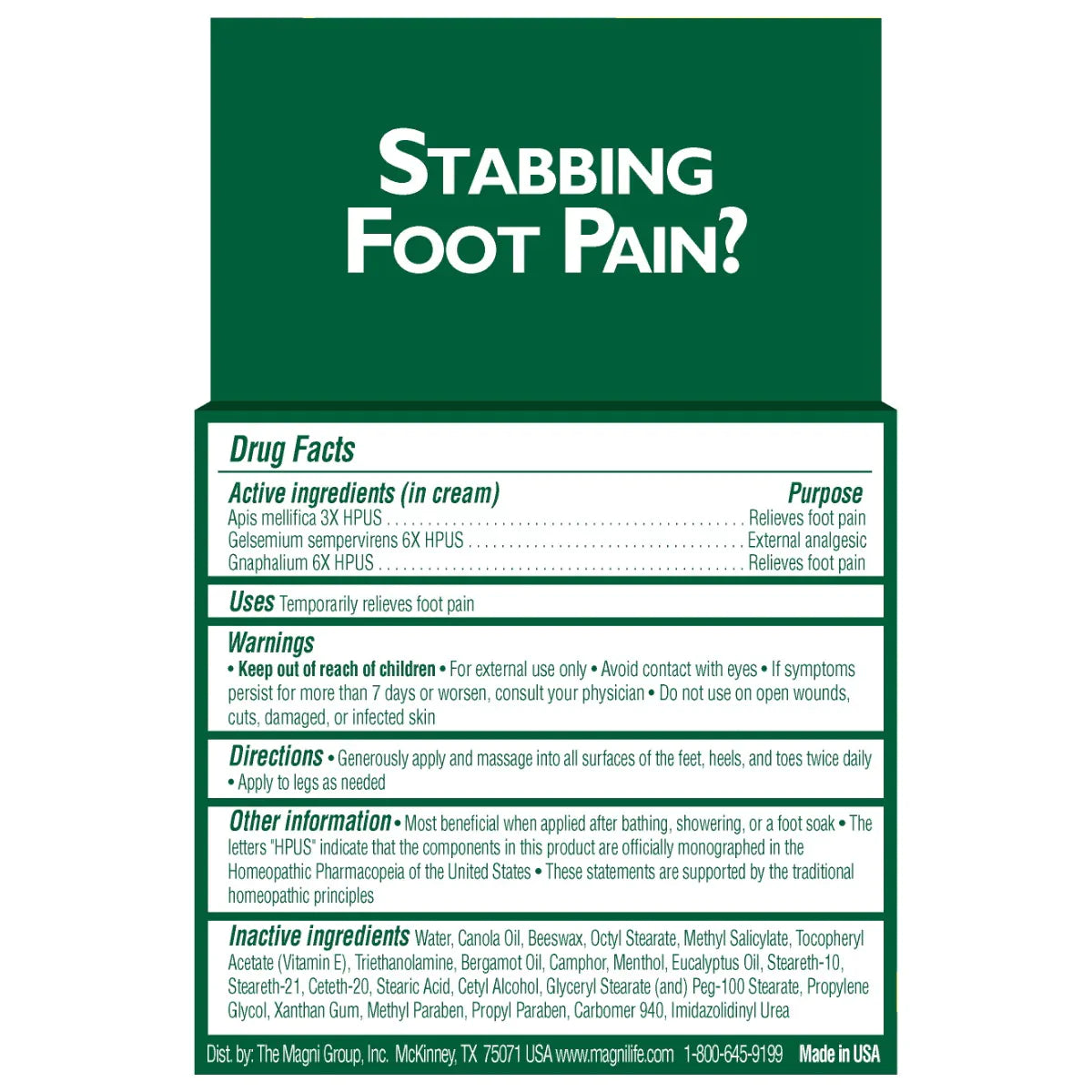 DB Pain Relieving Foot Cream