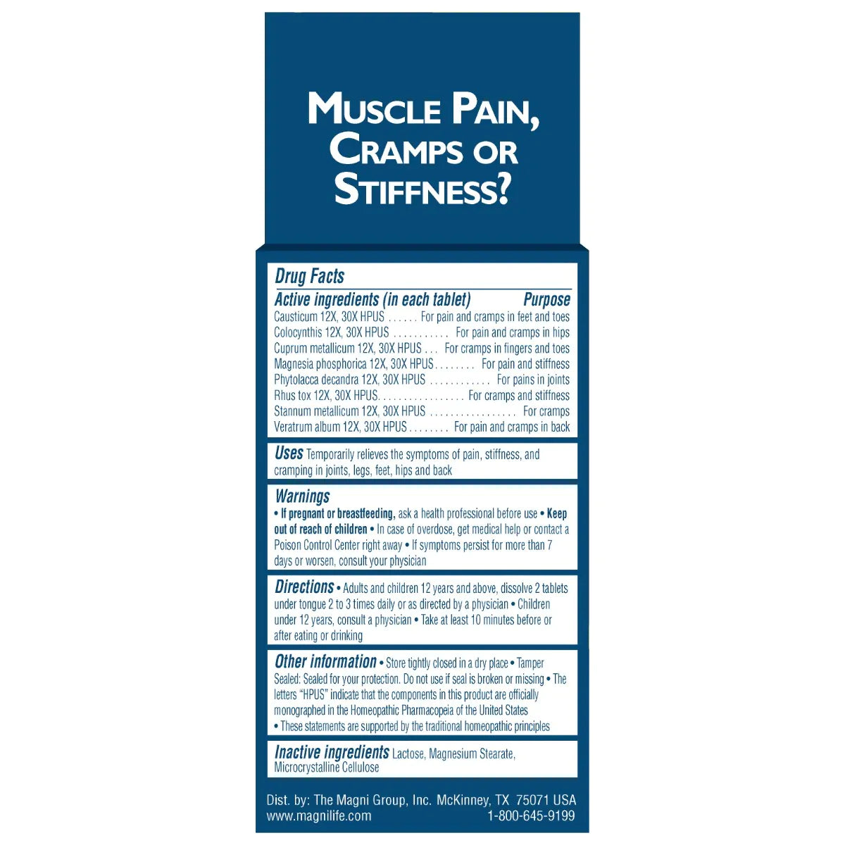 Analgésique contre les crampes musculaires