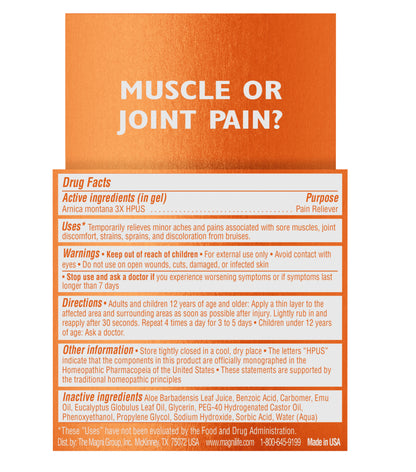 Gel anti-douleur à l'arnica