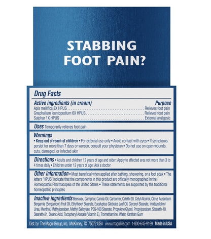 Pot de crème pour les pieds anti-douleur