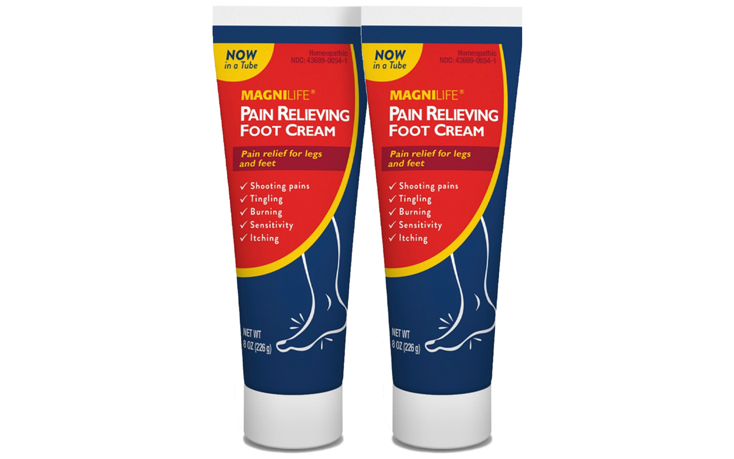 Crème pour les pieds anti-douleur 8 oz. Tube