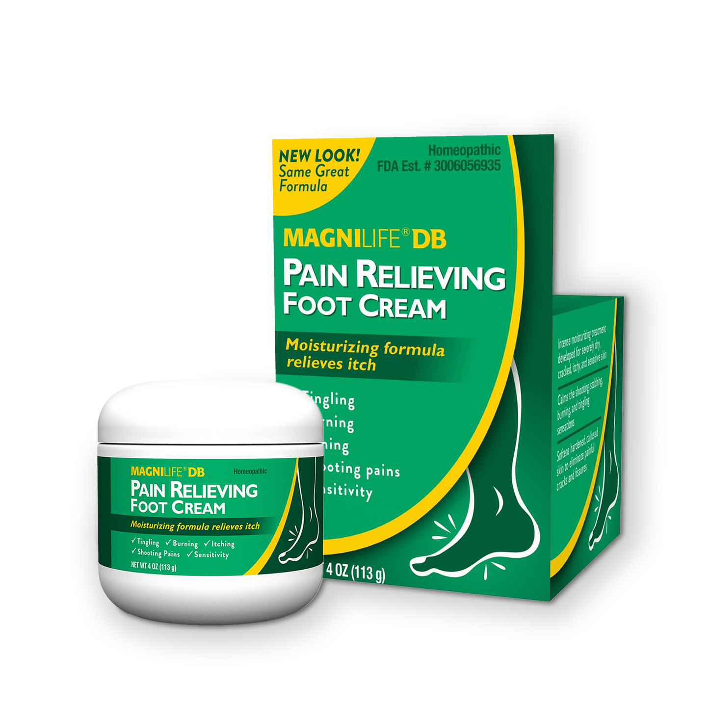 DB Pain Relieving Foot Cream Jar