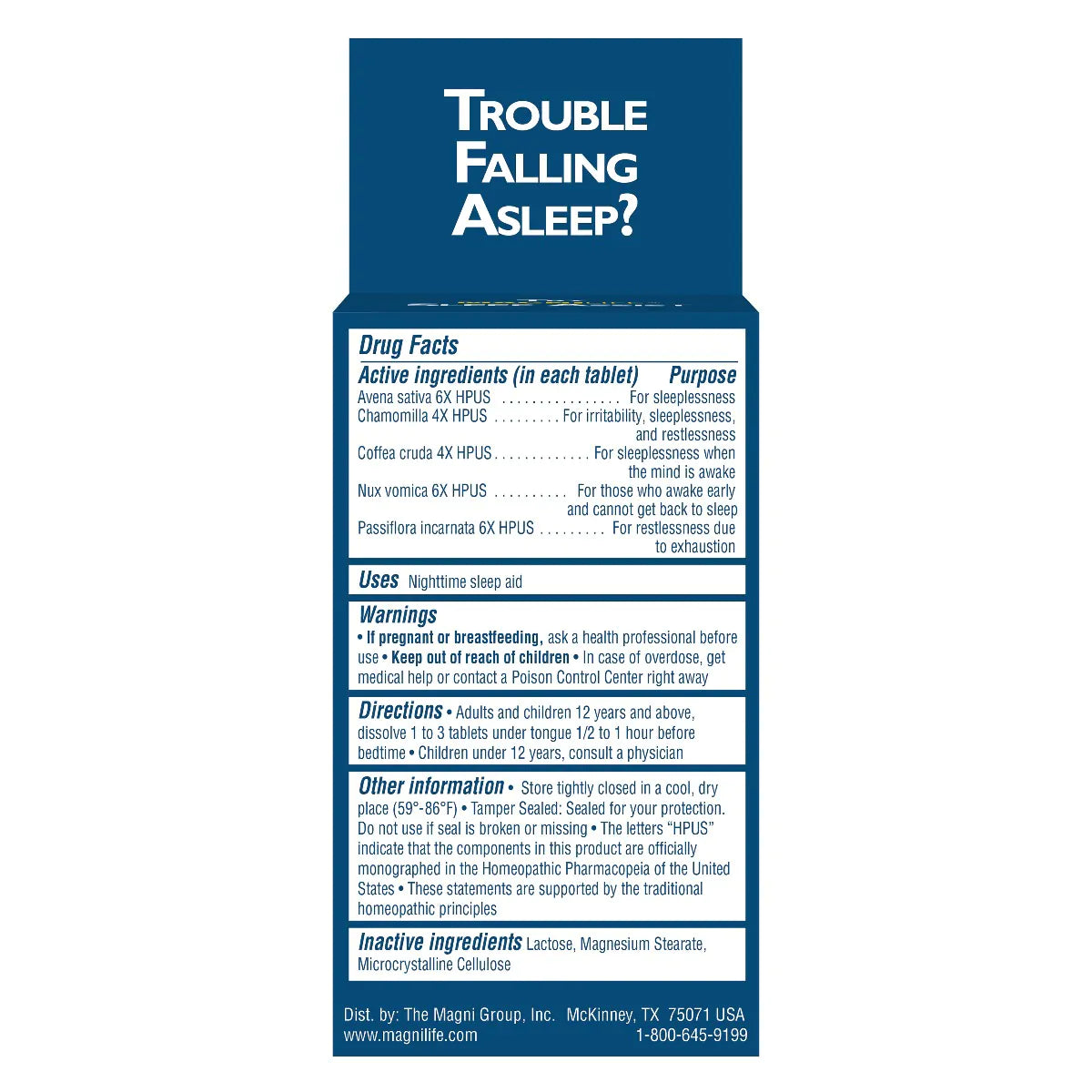 Tablettes d'aide au sommeil